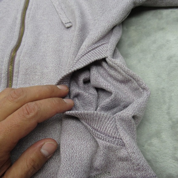 Patagonia Hoodie Womens Small Light Purple Thumbholes Full Zip Cloud Stack - Picture 10 of 16